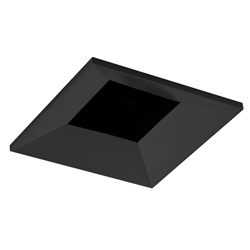 Juno Aculux Recessed Lighting 2307SQBHZ-BL-FM 2" LED Square Downlight Regressed Beveled Pinhole, Flush Mount Black Trim