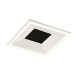 Juno Aculux Recessed Lighting 2307SQBHZ-WH-SF 2" LED Square Downlight Regressed Beveled Pinhole, Self Flanged White Trim