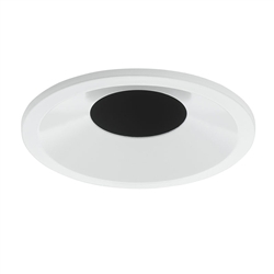 Juno Aculux Recessed Lighting 2308BHZ-WH-SF 2" Round Adjustable Regressed Beveled Pinhole LED, Low Voltage Self Flanged, White Trim