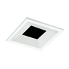 Juno Aculux Recessed Lighting 2308SQBHZ-WH-SF 2" LED Square Adjustable Regressed Beveled Pinhole, Lensed, Black Haze Reflector, White Self Flanged Trim