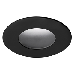 Juno Aculux Recessed Lighting 2311BHZ-BL-SF 2" Round Adjustable Lensed Pinhole LED, Low Voltage Self Flange, Black Trim