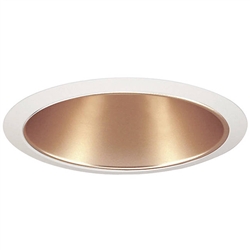 Juno Recessed Lighting 2320WHZ-WH (2320 WHZWH) 6" Fluorescent, Push-In Reflector Trim, Wheat Haze Reflector, White Trim