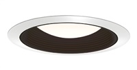 Juno Recessed Lighting 2330B-WH (2330 BWH) 6" LED, Fluorescent, White Baffle Trim with Regressed Dome Lens, Black Baffle, White Trim