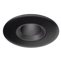 Juno Aculux Recessed Lighting 2337BHZ-BL-SF (2DPIN BD BLSF) New Construction 2" Round LED with 1-1/4" Pinhole, Black Diffuse Reflector, Black Painted Flange Trim