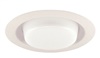 Juno Recessed Lighting 241-PW (241 PW) 6" Line Voltage, Fluorescent, Drop Opal Trim with Reflector, Plastic White Trim