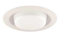 Juno Recessed Lighting 241-PW (241 PW) 6" Line Voltage, Fluorescent, Drop Opal Trim with Reflector, Plastic White Trim