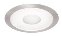 Juno Recessed Lighting 242-SC (242 SC) 6" LED, Line Voltage, Fluorescent, Frosted Lens Trim with Clear Center, Satin Chrome Trim