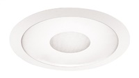 Juno Recessed Lighting 242-WH (242 WH) 6" LED, Line Voltage, Fluorescent, Frosted Lens Trim with Clear Center, White Trim