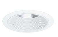 Juno Recessed Lighting 244W-WH (244S WWH) 6" Line Voltage, Shallow Baffle Trim, White Baffle, White Trim