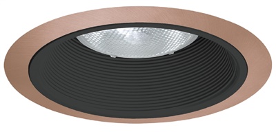 Juno Recessed Lighting 24B-ABZ (24 BBRZ) 6" LED, Line Voltage, Tapered Baffle Trim, Black Baffle, Aged Bronze Trim