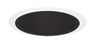 Juno Recessed Lighting 254B-WH (254 BWH) 6" Line Voltage, Deep Baffle Trim, Black Baffle, White Trim