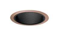 Juno Recessed Lighting 25B-ABZ (25 BABZ) 6" Line Voltage, Straight Baffle Trim, Black Baffle, Aged Bronze Trim