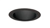 Juno Recessed Lighting 25B-BL (25 BBL) 6" Line Voltage, Straight Baffle Trim, Black Baffle, Black Trim