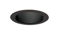 Juno Recessed Lighting 25B-BL (25 BBL) 6" Line Voltage, Straight Baffle Trim, Black Baffle, Black Trim