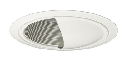 Juno Recessed Lighting 262G3W-WH (262G3 WWH) 6" Compact Fluorescent  Wall Wash Baffle Trim, White Baffle, White Trim Ring