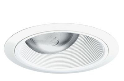 Juno Recessed Lighting 264W-WH (264 WWH) 6" Line Voltage, Adjustable Tapered Baffle Trim, White Baffle, White Trim