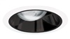 Juno Recessed Lighting 267B-WH (267 BWH) 6" Line Voltage, Adjustable Tapered Cone Trim, Black Reflector, White Trim
