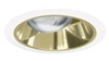 Juno Recessed Lighting 267G-WH (267 GWH) 6" Line Voltage, Adjustable Tapered Cone Trim, Gold Reflector, White Trim