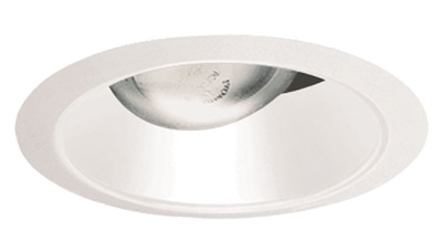 Juno Recessed Lighting 26W-WH (26 WWH) 6" LED, Line Voltage, Straight Cone Trim, White Reflector, White Trim