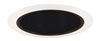 Juno Recessed Lighting 276B-WH (276S BWH) 5" Line Voltage Shallow Cone, Black Reflector, White Trim