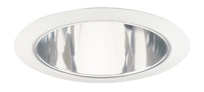 Juno Recessed Lighting 276C-WH (276S CWH) 5" Line Voltage Shallow Cone, Clear Reflector, White Trim