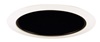 Juno Recessed Lighting 27B-WH (27 BWH) 6" LED, Line Voltage, Tapered Cone Trim, Black Reflector, White Trim