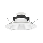 Juno Recessed Lighting 27HYP2-C-WH (27HYP2 CWH) 6" LED Hyperbolic Reflector Trim, Clear Alzak Cone, White Trim Ring