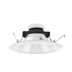 Juno Recessed Lighting 27HYP3-HZ-WH (27HYP3 HZWH) 6" LED Hyperbolic Reflector Trim, Haze Cone, White Trim Ring