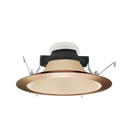 Juno Recessed Lighting 27HYP3-WHZ-ABZ (27HYP3 WHZABZ) 6" LED Hyperbolic Reflector Trim, Wheat Haze Cone, Classic Aged Bronze Trim Ring