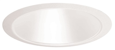 Juno Recessed Lighting 27W-WH (27 WWH) 6" LED, Line Voltage, Tapered Cone Trim, White Reflector, White Trim