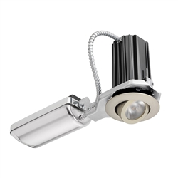 Juno Recessed Lighting 2A-827NU-SN 2" LED Round Adjustable 2700K 80CRI, Narrow Flood Beam, 120-277V, Satin Nickle Finish