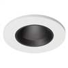 Juno Aculux 2APIN BD WHFM Recessed Lighting 1-1/4 inch Round Adjustable Pinhole with Black Diffuse Reflector, Flush Mount White Trim