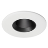 Juno Aculux 2APIN BD WHSF Recessed Lighting 1-1/4 inch Round Adjustable Pinhole with Black Diffuse Reflector, Self Flanged White Trim