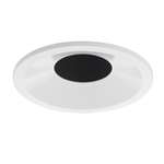 Juno Aculux 2DBV BD WHSF Recessed Lighting 2" Round Regressed Beveled Self Flanged Pinhole, White Trim