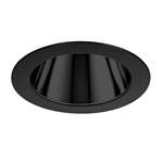 Juno Aculux 2DP BS SF 2007B-SF Recessed Lighting 2" LED Round Parabolic Downlight Black Specular Self Flanged Trim