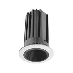 Juno 2" LED Recessed Lighting 2LEDTG2B-827F-BWH 2" LED Gen 2 Round Downlight Baffle 2700K 80 CRI, Flood Beam, Black Baffle, White Trim Ring