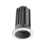 Juno 2" LED Recessed Lighting 2LEDTG2C-827F-BWH 2" LED Gen 2 Round Downlight Cone 2700K 80 CRI, Flood Beam, Black Reflector, White Trim Ring