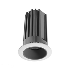 Juno 2" LED Recessed Lighting 2LEDTG2C-830F-BWH 2" LED Gen 2 Round Downlight Cone 3000K 80 CRI, Flood Beam, Black Reflector, White Trim Ring