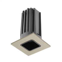 Juno 2" LED Recessed Lighting 2LEDTG2SQ-827F-BSN 2" LED Gen 2 Square Downlight Cone 2700K 80 CRI, Flood Beam, Black Reflector, Satin Nickle Trim Ring