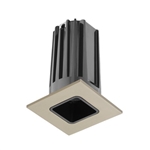 Juno 2" LED Recessed Lighting 2LEDTG2SQ-827S-BSN 2" LED Gen 2 Square Downlight Cone 2700K 80 CRI, Spot Beam, Black Reflector, Satin Nickle Trim Ring