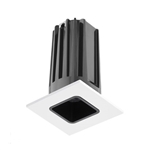 Juno 2" LED Recessed Lighting 2LEDTG2SQ-830N-BWH 2" LED Gen 2 Square Downlight Cone 3000K 80 CRI, Narrow Flood Beam, Black Reflector, White Trim Ring