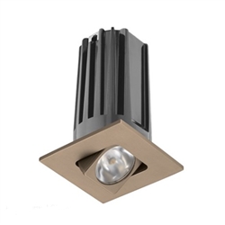 Juno 2" LED Recessed Lighting 2LEDTG2SQA-827N-BZ 2" LED Gen 2 Square Adjustable 2700K 80 CRI, Narrow Flood Beam, Bronze Finish