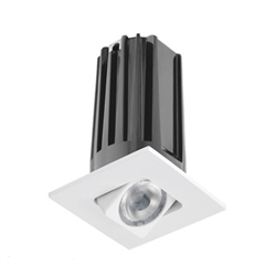 Juno 2" LED Recessed Lighting 2LEDTG2SQA-827N-WH 2" LED Gen 2 Square Adjustable 2700K 80 CRI, Narrow Flood Beam, White Finish