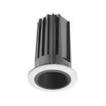 Juno 2" LED 2LEDTRIM G2 DB 27K 90CRI FL BWH Recessed Lighting 2" LED Gen 2 Round Downlight Baffle 2700K 90 CRI, Flood Beam, Black Baffle, White Trim Ring