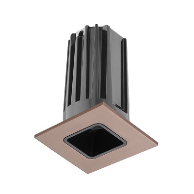 Juno 2" LED 2LEDTRIM G2 SQ 40K 80CRI FL BBRZ Recessed Lighting 2" LED Gen 2 Square Downlight Cone 4000K, 80 CRI, Flood Beam, Bronze Trim Ring