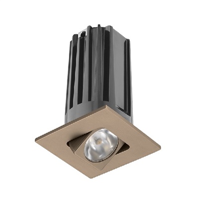 Juno 2" LED 2LEDTRIM G2 SQADJ 27K 80CRI NFL BRZ Recessed Lighting 2" LED Gen 2 Square Adjustable 2700K, 80 CRI, Narrow Flood Beam, Bronze Finish