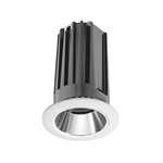 Juno 2" LED 2LEDTRIM G2 DC 30K 90CRI SP CWH Recessed Lighting 2" LED Gen 2 Round Downlight Cone 3000K 90 CRI, Spot Beam, Clear Reflector, White Trim Ring