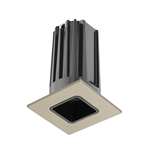 Juno 2" LED 2LEDTRIM G2 SQ 30K 90CRI NFL BSN Recessed Lighting 2" LED Gen 2 Square Downlight Cone 3000K 90 CRI, Narrow Flood Beam, Black Reflector, Satin Nickle Trim Ring