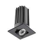 Juno 2" LED 2LEDTRIM G2 SQADJ 35K 80CRI SP BL Recessed Lighting 2" LED Gen 2 Square Adjustable 3500K 80 CRI, Spot Beam, Black Finish