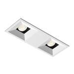 Juno Aculux 2SQ2ABV BD WHSF Recessed Lighting 2" 2 Heads LED Regressed Pinhole Self Flanged Trim, White Finish